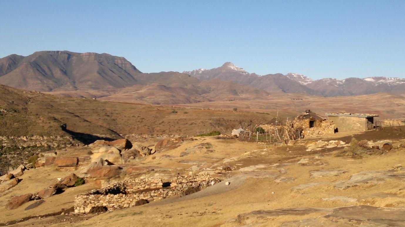 Malalea Village in one of the mountains in Lesotho